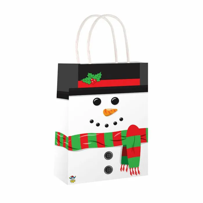 Sneeuwman papieren tas