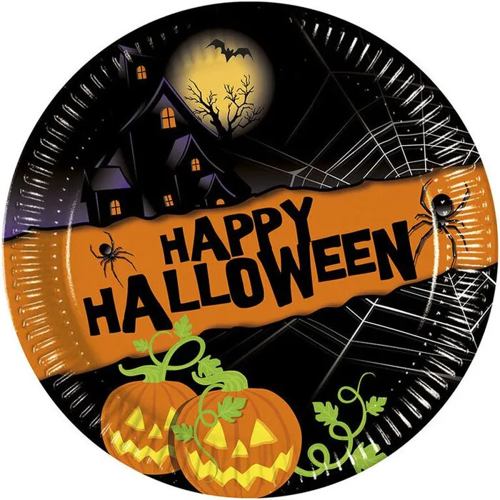 Halloween wegwerpbordjes 8 stuks