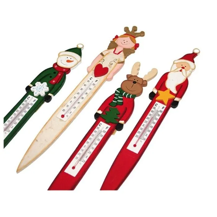 Houten kerst Thermometer 28 cm