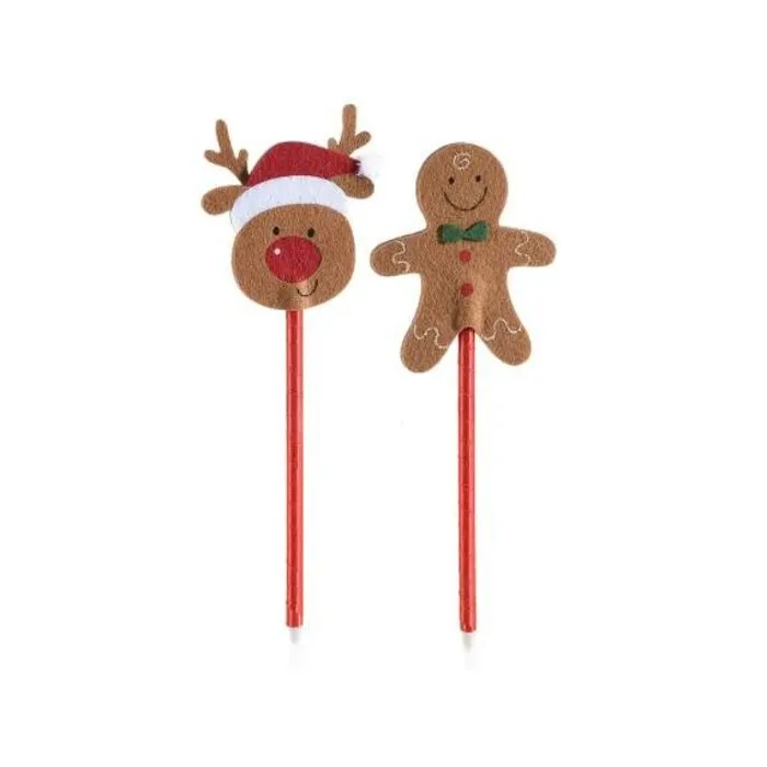 Kerst balpen met kerstfiguur