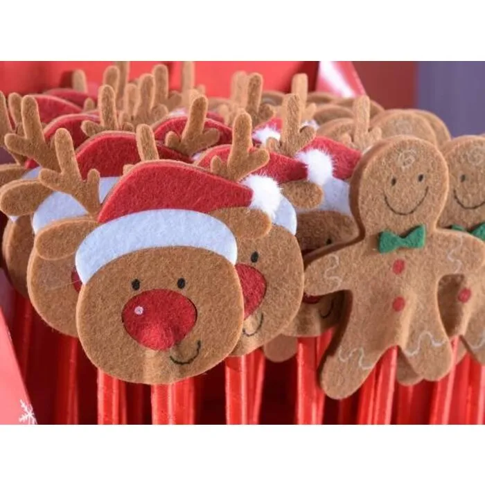 Kerst balpen met kerstfiguur