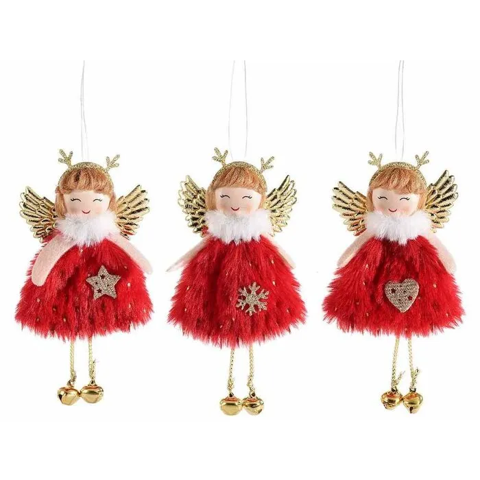 Kerstengel in rode jurk