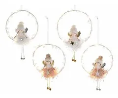 Hangcirkel met zittende engel en led-licht