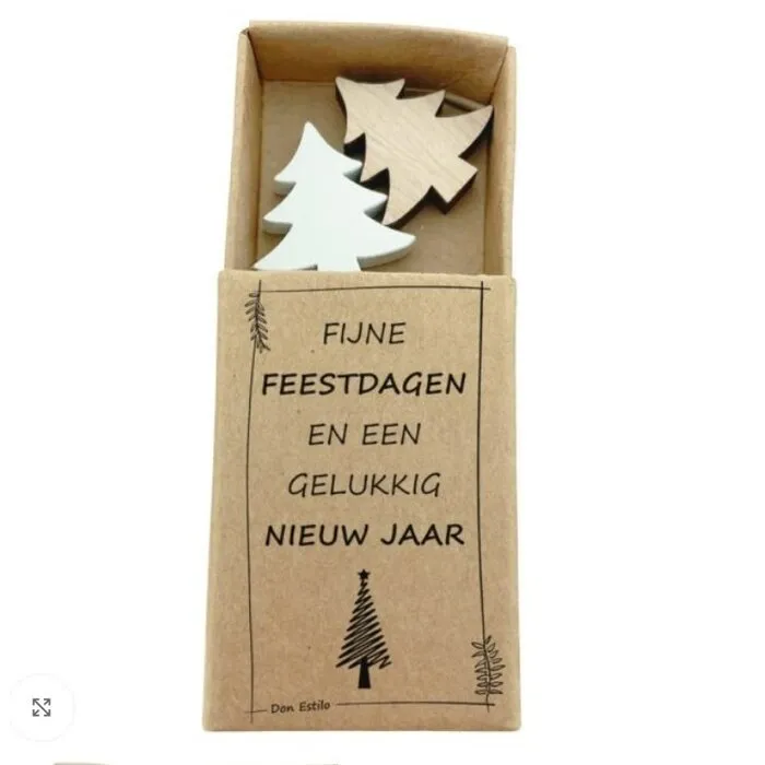 Klein wensdoosje fijne feestdagen