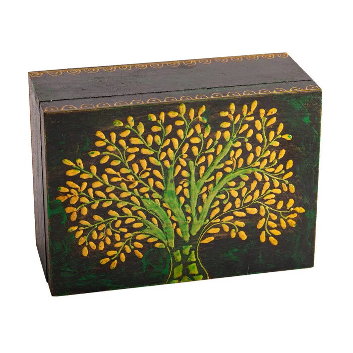 Houten doos levensboom