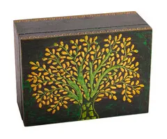 Houten doos levensboom  groot