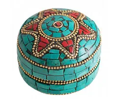 Magisch doosje met turquoise decor