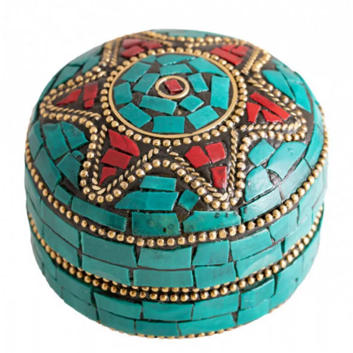 Magisch doosje met turquoise decor