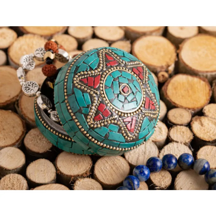 Magisch doosje met turquoise decor