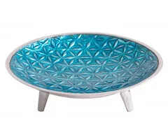 Kom flower of life turquoise