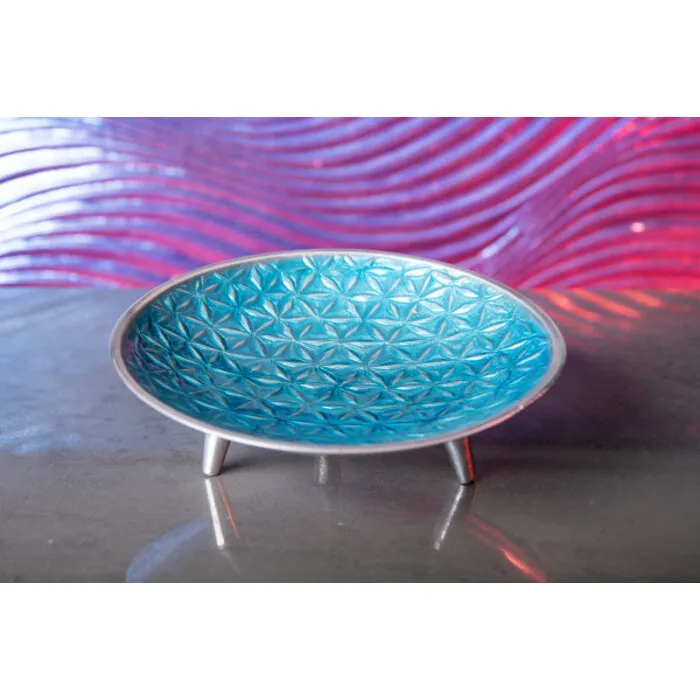 Kom flower of life turquoise