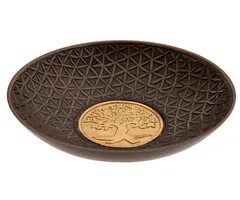 Kom levensboom aluminium antiek