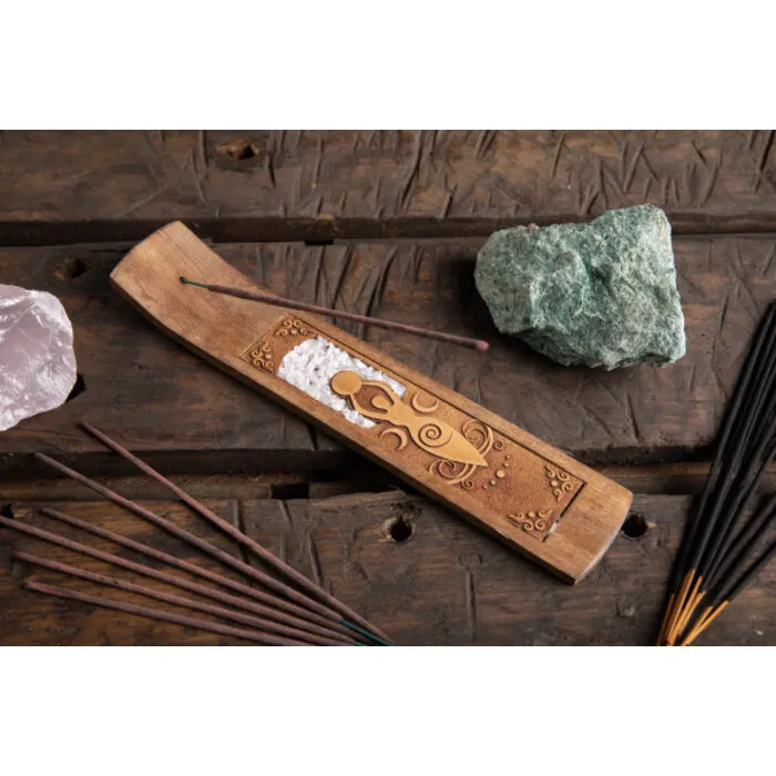 Wierookhouder Maangodin met regenboogmaansteentjes