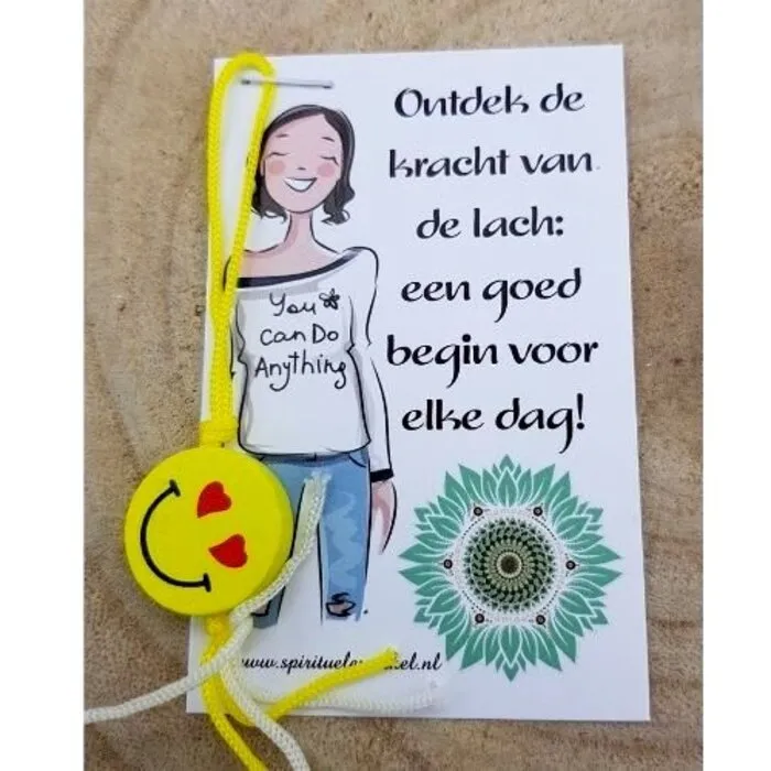 Ontdek De Kracht Van De Lach - Kaartje Met Smiley