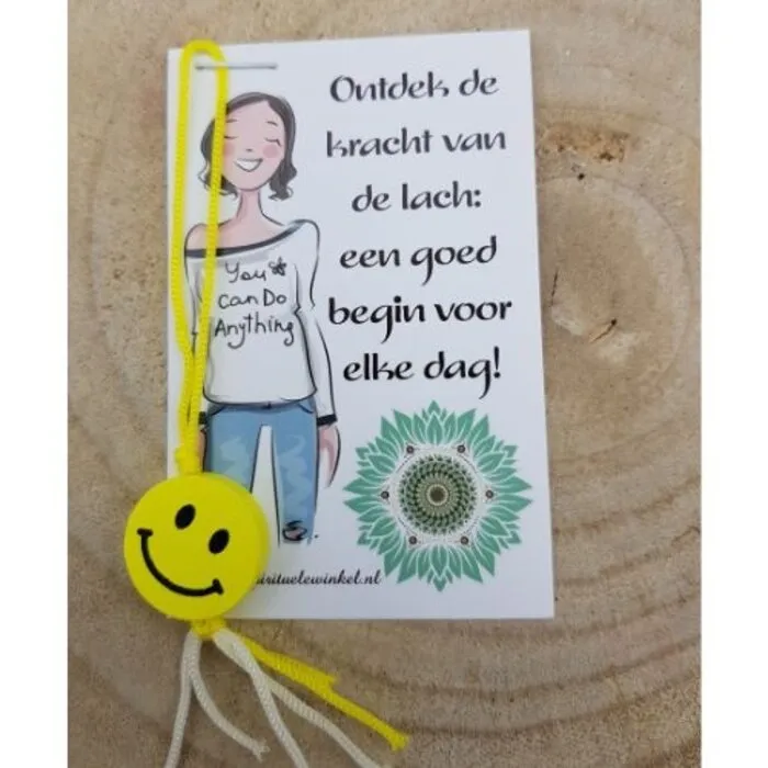 Ontdek De Kracht Van De Lach - Kaartje Met Smiley