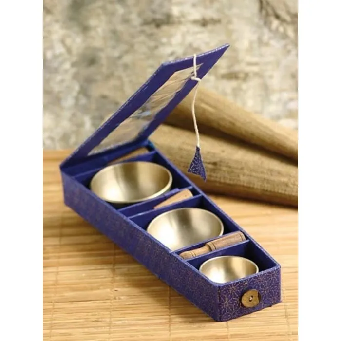 Klankschalen set van 3 in geschenkdoos