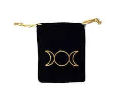 Fluwelen tasje drievoudige maan