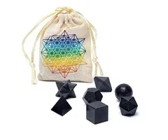 Zwarte toermalijn heilige geometrie set 7-delig