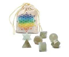 Aventurijn heilige geometrie set 7-delig