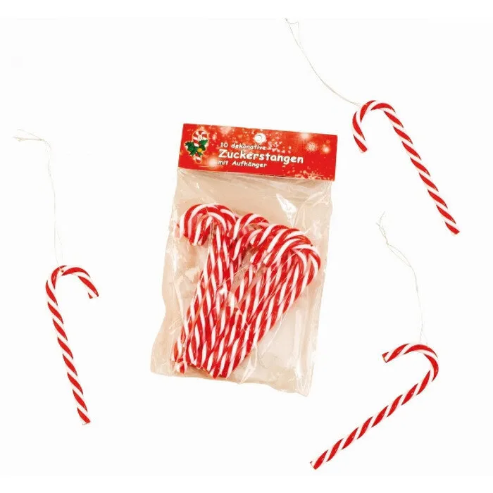 Kerst suikerstok decoratie 10 stuks