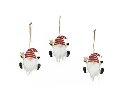 Houten Kerst kabouter met ster