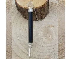 Pendel zwarte toermalijn en bergkristal