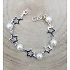 Armband zilver ster parel