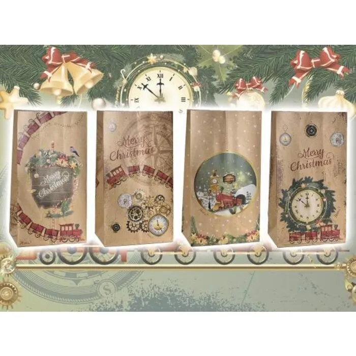 Papieren cadeau zak Xmas time