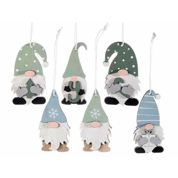6 kerstkabouters hangers