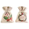 Katoenen zakje met kerstprint