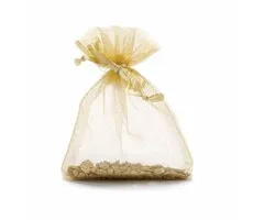 Organza zakje goud 12 x 16 cm