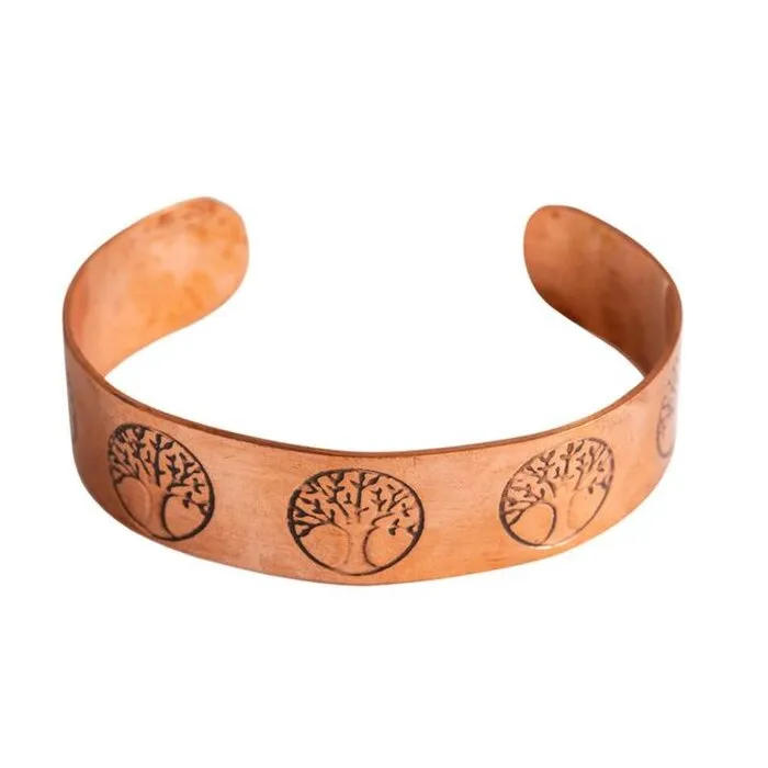Koperen armband levensboom