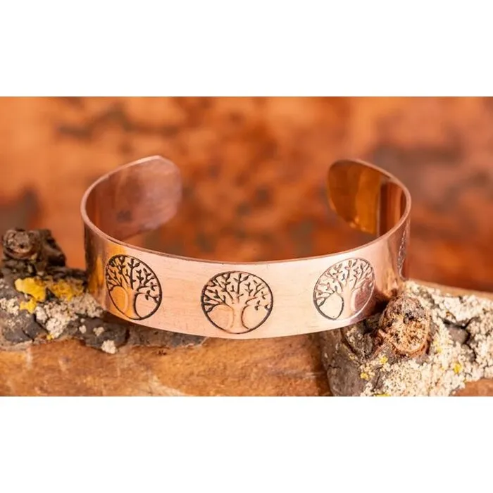 Koperen armband levensboom