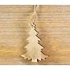 Houten hanger Kerstboom 8 stuks