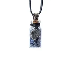 Geschenkflesje aan koord met lapis lazuli hand Fatima