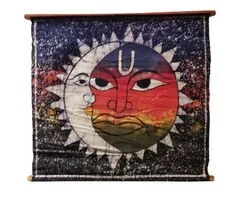 Wanddoek Batik Zon & Maan