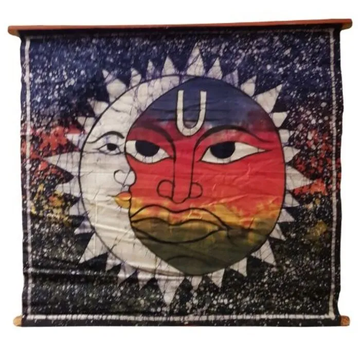 Wanddoek Batik Zon & Maan