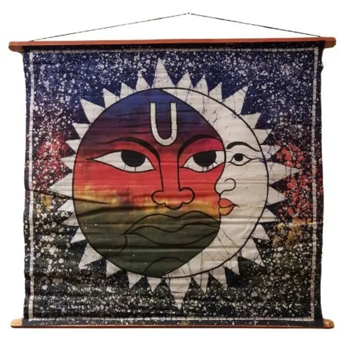 Wanddoek Zon & Maan Batik