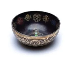 Klankschaal 7 Chakra's gekleurd 5200-5800 gram