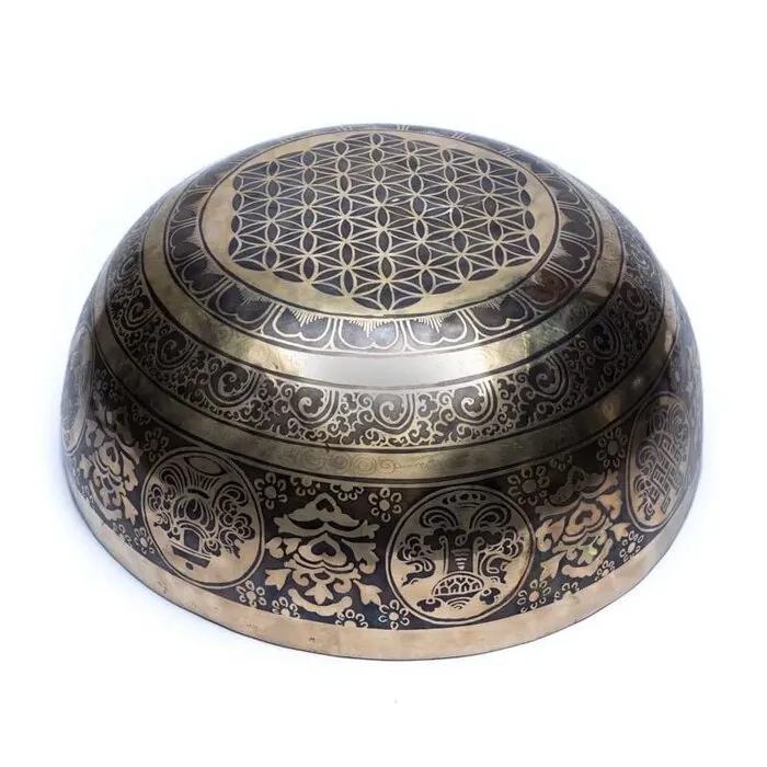 Klankschaal 7 Chakra's gekleurd 5200-5800 gram