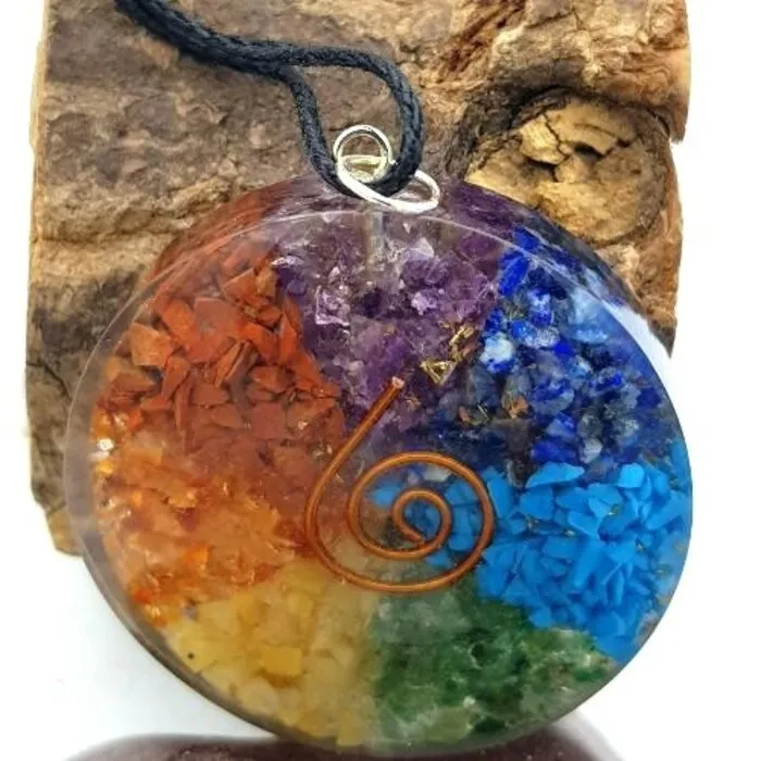 Orgone regenboog ronde hanger