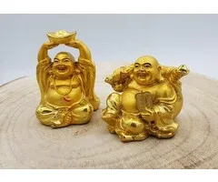 Happy boeddha goudkleurig 2 stuks
