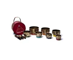 Decoratieve klankschalen set Boeddha Ogen met draagtas 8/16 cm