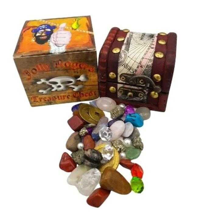 Piraten schatkist met edelstenen