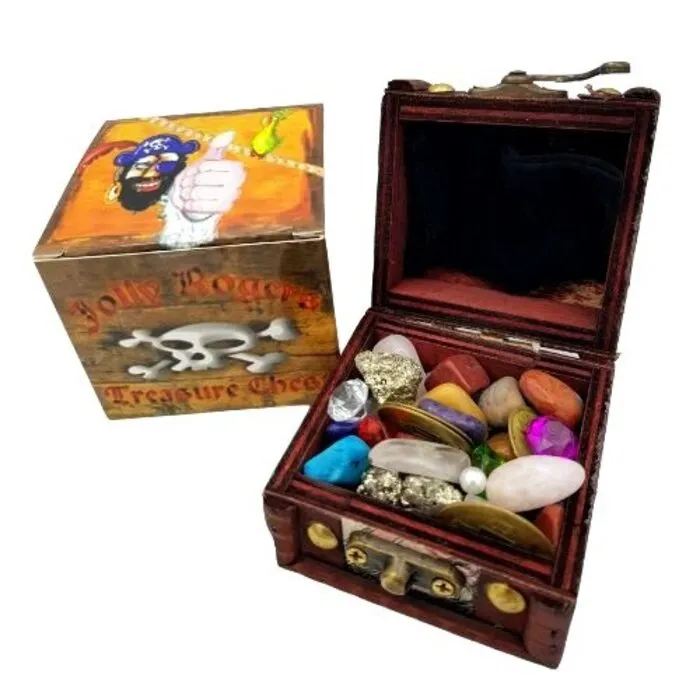 Piraten schatkist met edelstenen