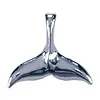 Walvis staart hanger zilver