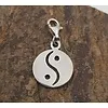 Yin yang hanger bedeltje zilver