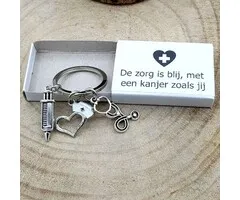 Wensdoosje voor de verpleging - met een sleutelhanger