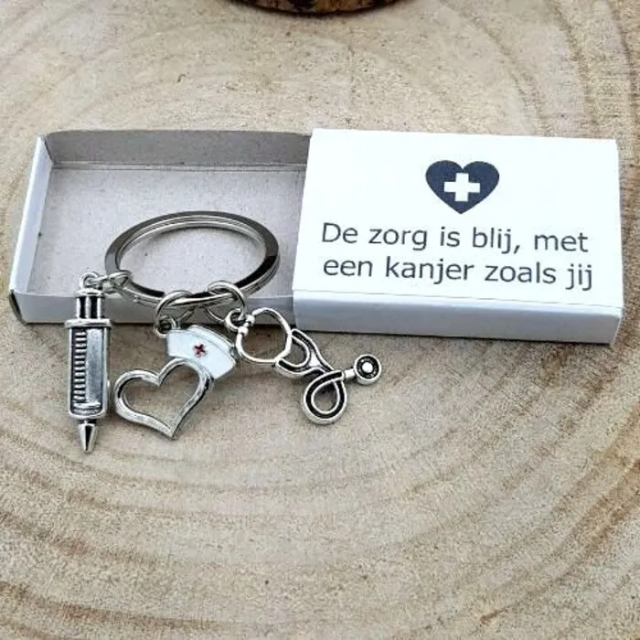 Wensdoosje voor de verpleging - met een sleutelhanger