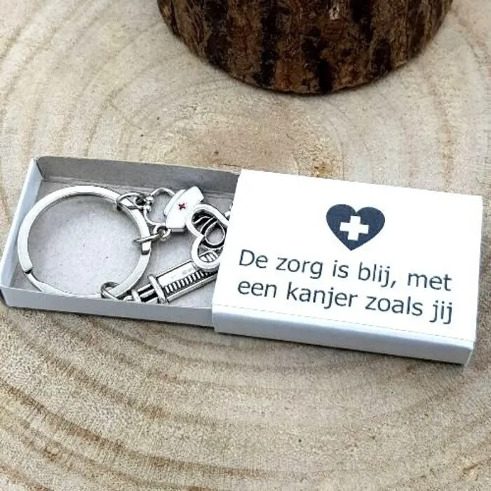 Wensdoosje voor de verpleging - met een sleutelhanger